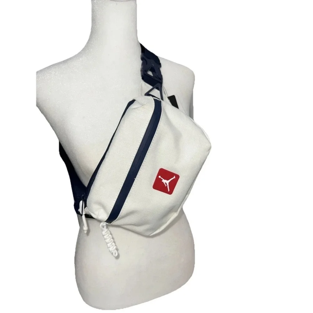 Nike‎ Jordan Jumpman Fanny Waist Pack Black Crossbody Belt - White,blue,red